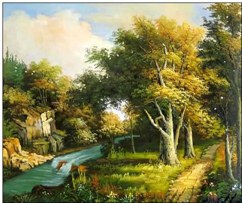 Landscape oil painting