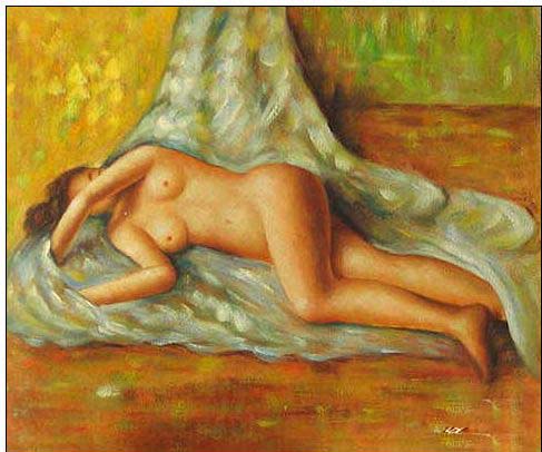 Nude oil painting