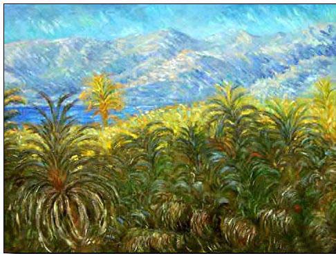 Palm oil painting
