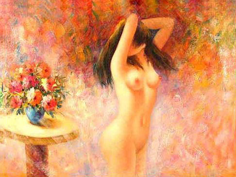 Nude oil painting