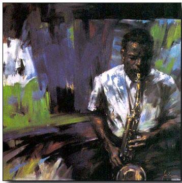 Jazz oil painting