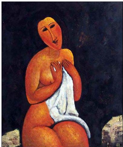 Nude oil painting