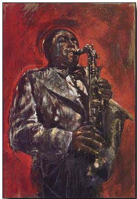 Jazz oil painting