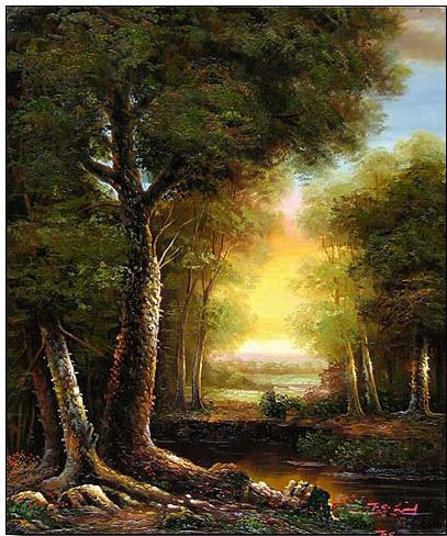 Landscape oil painting