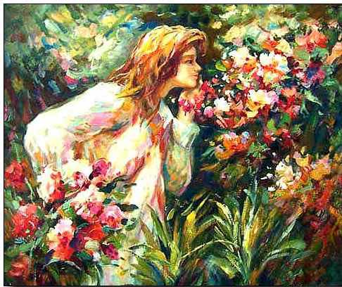 Floral oil painting