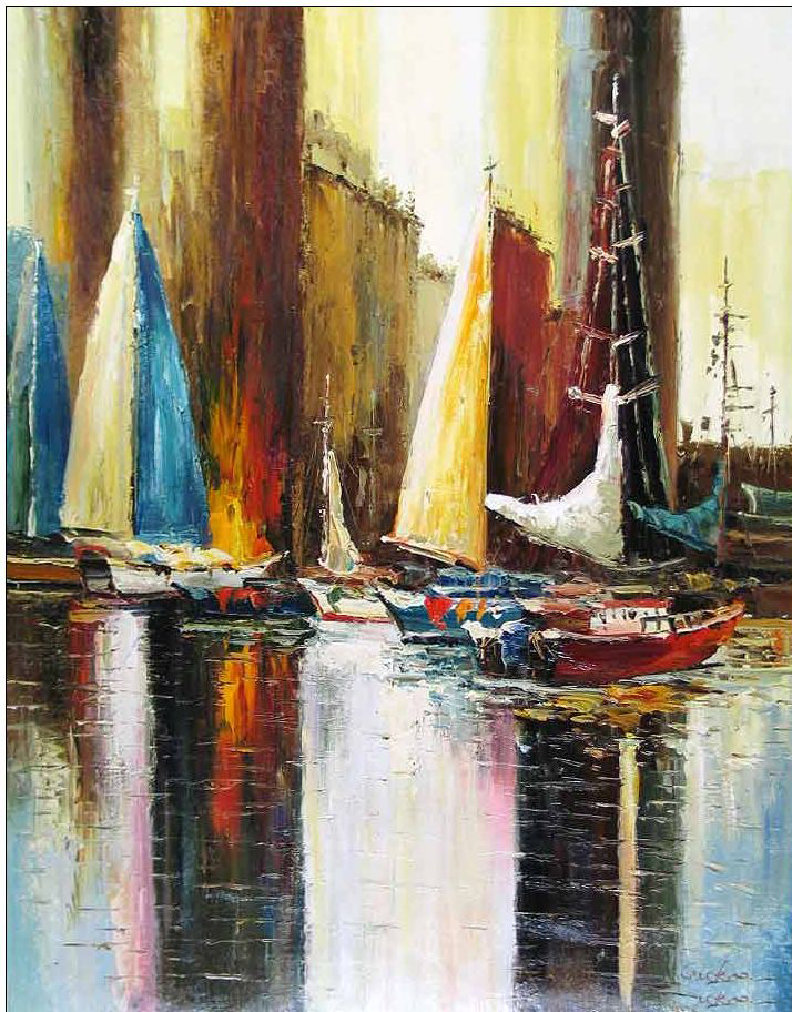 Boats and Ships oil painting