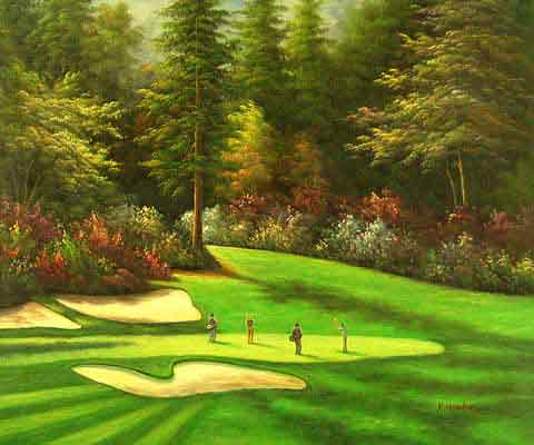 Sport oil painting