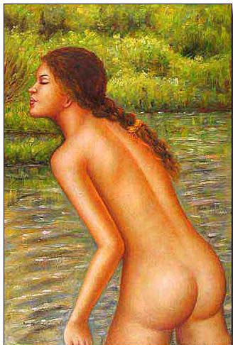 Nude oil painting