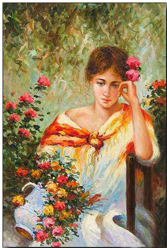 Floral oil painting