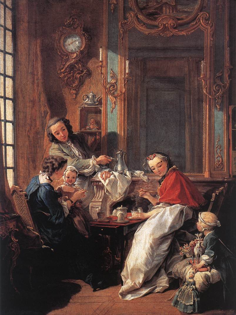 Family oil painting