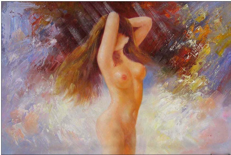 Nude oil painting