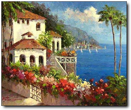 Landscape oil painting