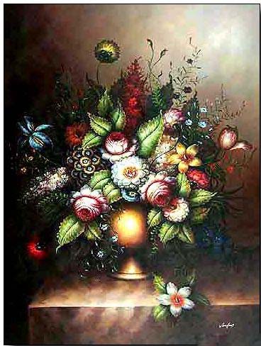 Floral oil painting