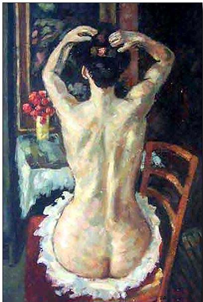 Nude oil painting