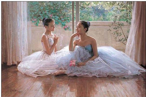 Ballet oil painting