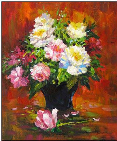 Floral oil painting