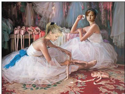 Ballet oil painting