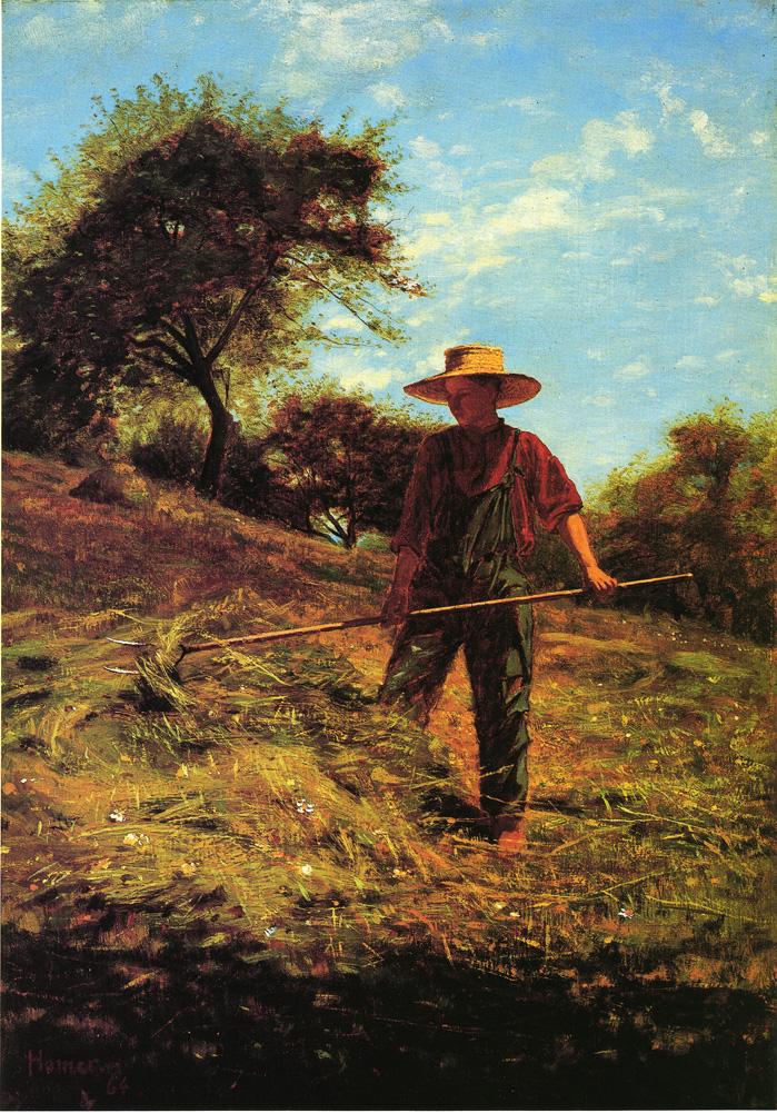 Farming oil painting