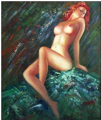 Nude oil painting