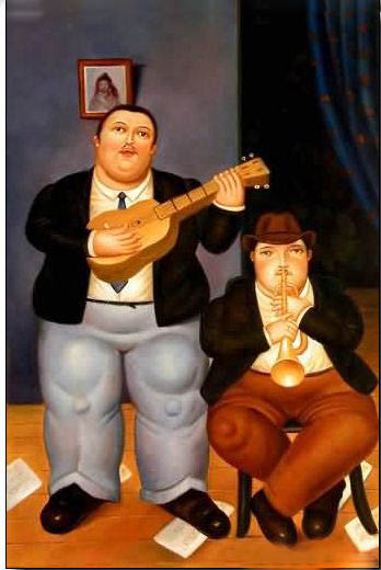 Fat person oil painting