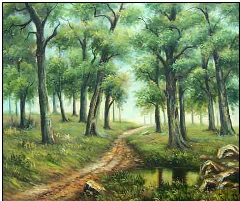 Landscape oil painting