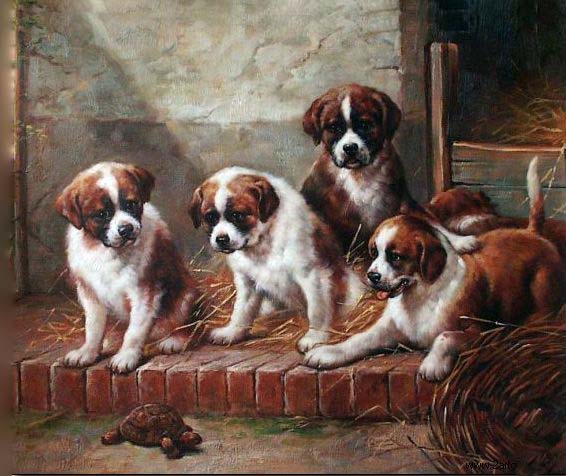 Animal oil painting