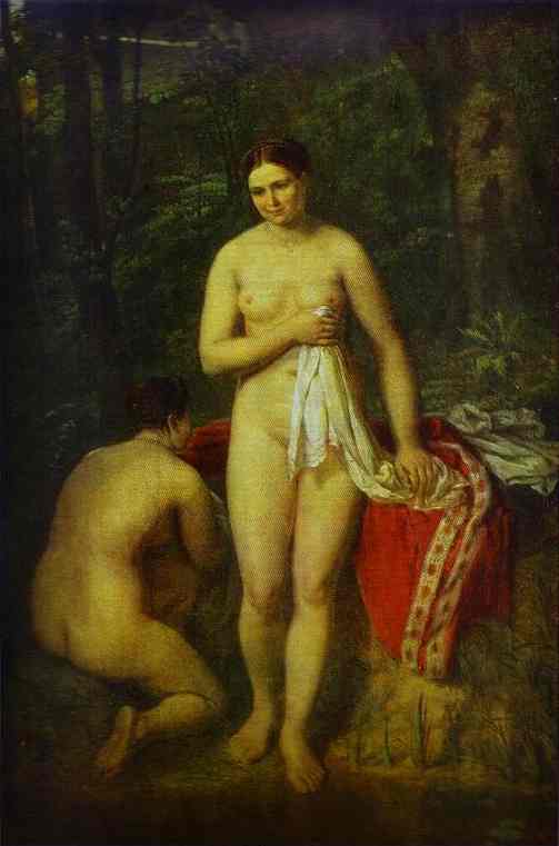 Oil painting:Bathers. 1829