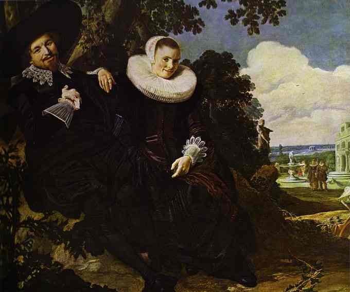 Oil painting:Isaak Abrahamsz Massa and Beatrix van der Lean. c. 1622