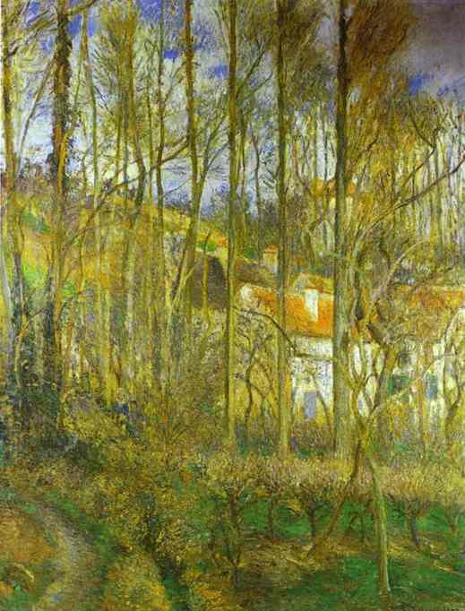 Oil painting:La Cote des Boeufs at the Hermitage near Pontoise. 1877