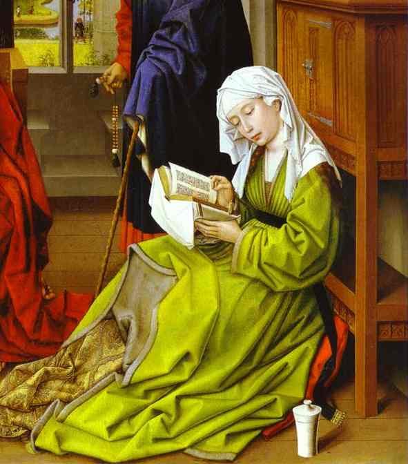Oil painting:Mary Magdalene. c.1445