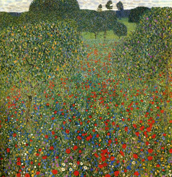 Oil painting:Poppy Field. 1907