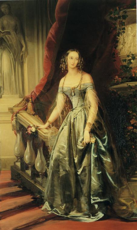 Oil painting:Portrait of Grand Duchess Olga Nikolaevna. 1841