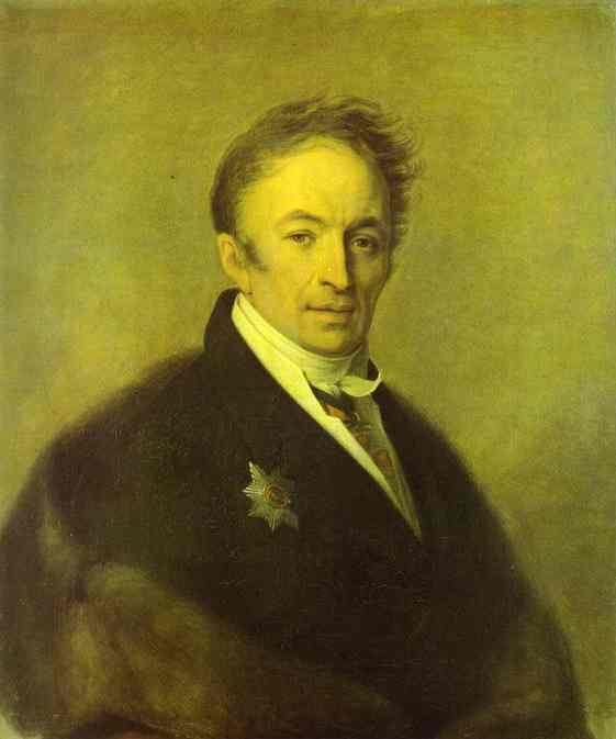 Oil painting:Portrait of Nikolay Karamzin. 1828