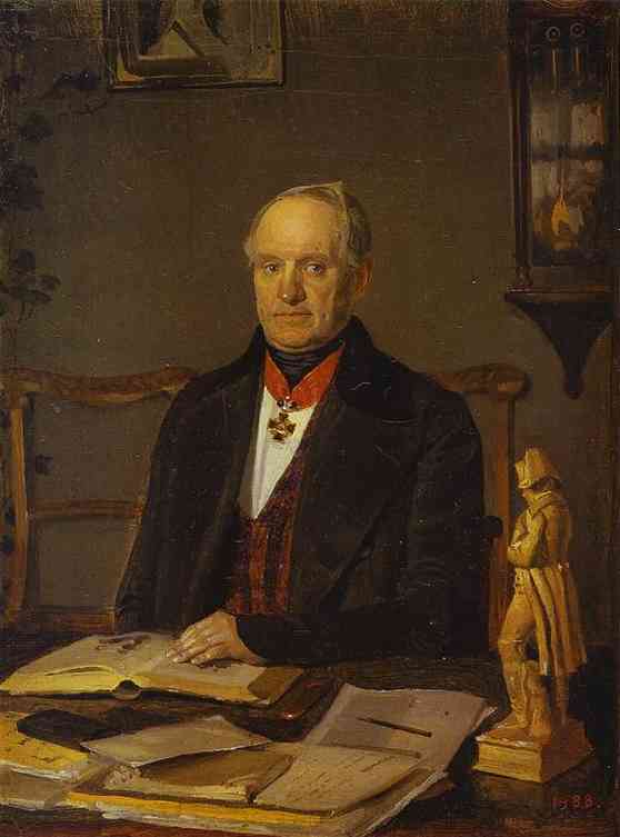 Oil painting:Portrait of P. V. Zhdanovich. 1846