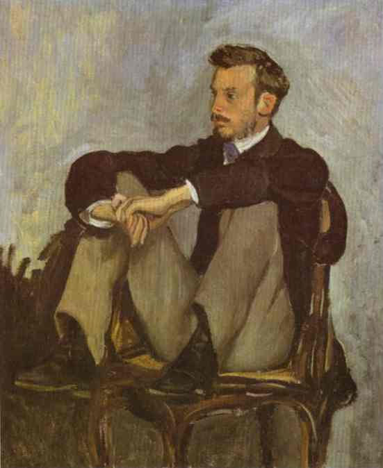 Oil painting:Portrait of Pierre-Auguste Renoir. 1867