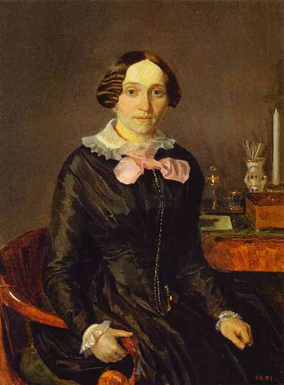 Oil painting:Portrait of Ye. P. Zhdanovich. 1846