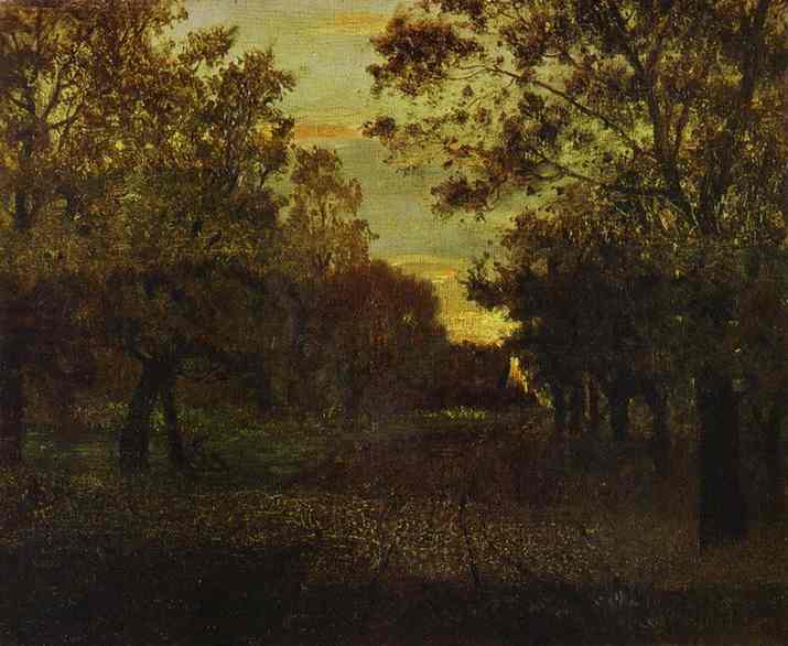 Oil painting:Road in a Wood. 1881