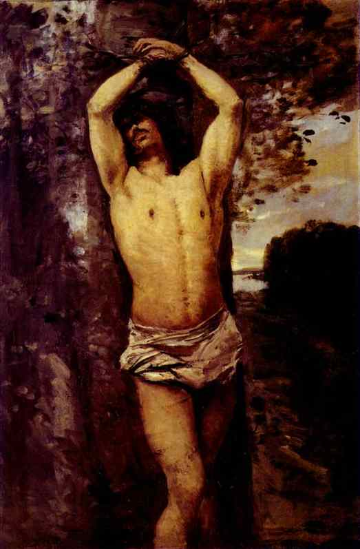 Oil painting:Saint Sebastian. 1850