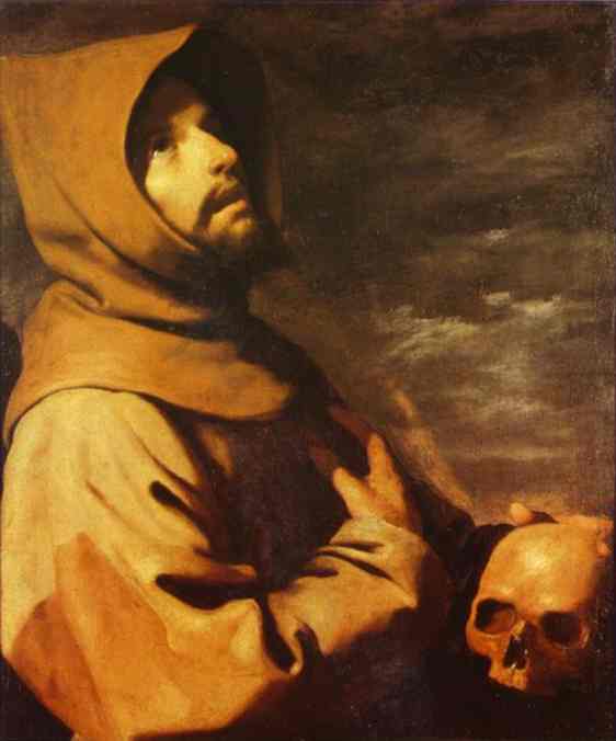 Oil painting:The Ecstasy of St. Francis. c. 1660