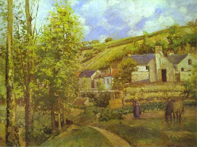 Oil painting:The Hermitage at Pontoise. 1874