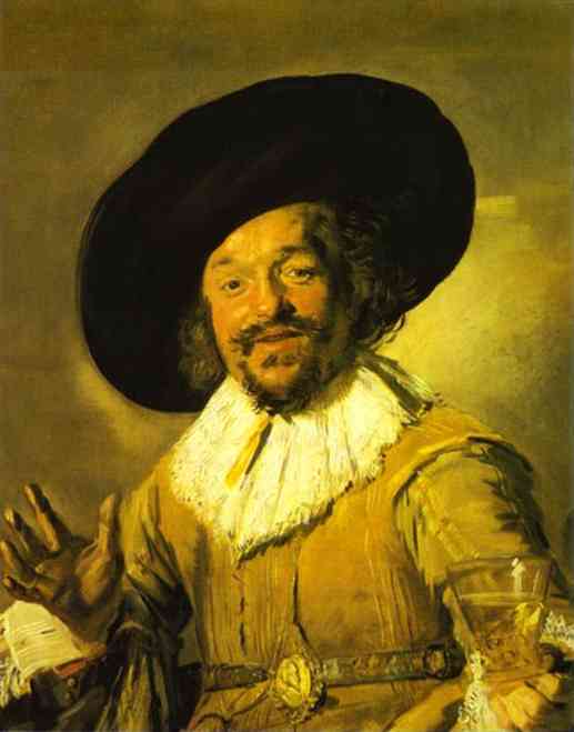 Oil painting:The Merry Drinker. c. 1628