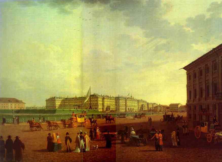 Oil painting:The Palace Square. 1800