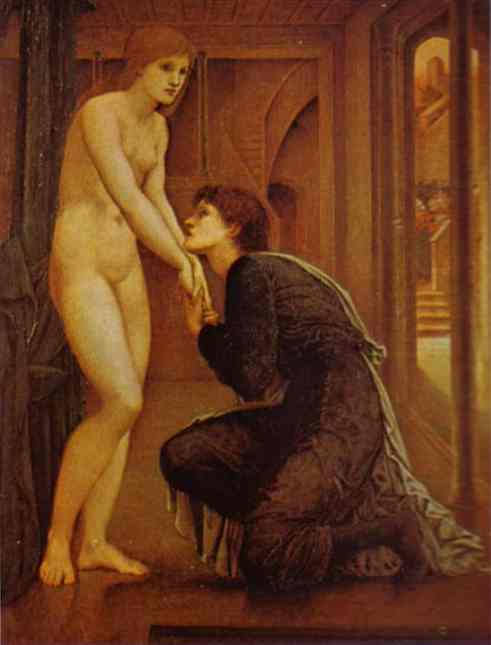 Oil painting:The Soul Attains. The Pygmalion Series. 1868