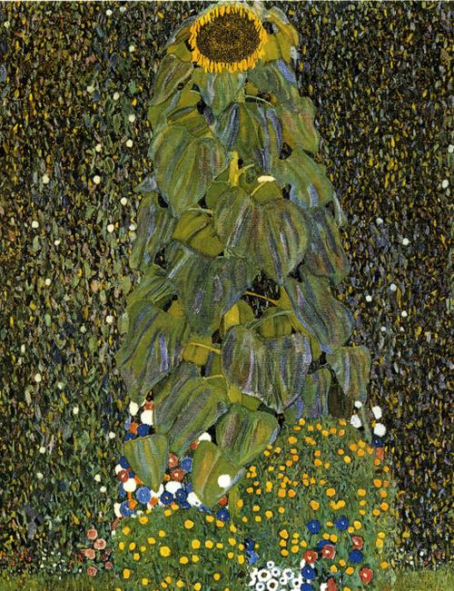 Oil painting:The Sunflower. Detail. 1907