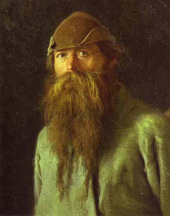 Oil painting:Woodsman. 1874