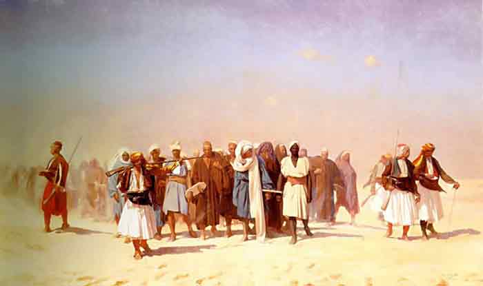 Oil painting for sale:Egyptian Recruits Crossing the Desert, 1857