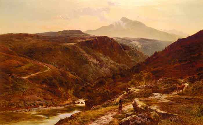 Oil painting for sale:Moel Siabab, North Wales, 1868