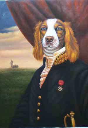 Oil painting for sale:dogs-038
