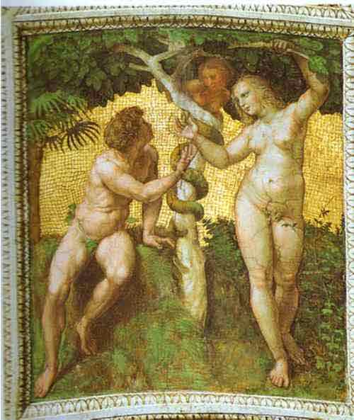 Adam and Eve (ceiling panel). 1509-1511
