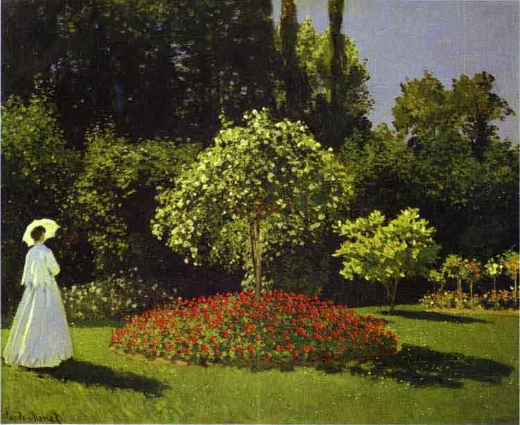 Woman in the Garden (Saint-Adresse) 1867.